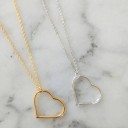 Collier long pour femme avec cœur D311 1