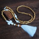 Collier long pour femme avec des perles 22