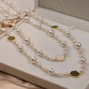 Collier long pour femme avec des roses 5
