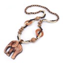 Collier long pour femme avec éléphant D370 2