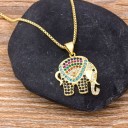 Collier long pour femme avec éléphant 2