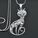 Collier long pour femme avec un chat 5