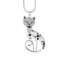 Collier long pour femme avec un chat 3