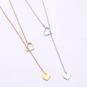 Collier long pour femme avec un cœur 4