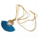 Collier long pour femmes avec des franges 14
