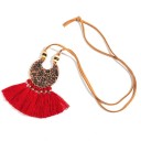 Collier long pour femmes avec des franges 21
