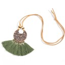 Collier long pour femmes avec des franges 22