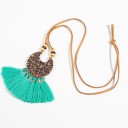 Collier long pour femmes avec des franges 23