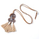 Collier long pour femmes avec des franges 30
