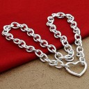 Collier massif pour femmes avec cœur 1