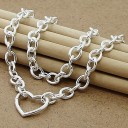 Collier massif pour femmes avec cœur 2
