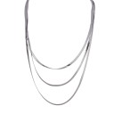 Collier plat triple pour femme 7