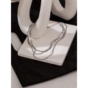 Collier plat triple pour femme 3
