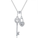 Collier pour femme avec clé et cadenas 1