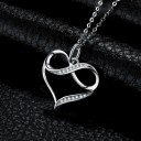 Collier pour femme avec cœur et infini G437 3