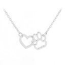 Collier pour femme avec cœur et patte 6