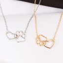 Collier pour femme avec cœur et patte 1