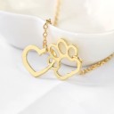 Collier pour femme avec cœur et patte 4