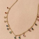 Collier pour femme avec des zircons colorés 2