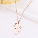 Collier pour femme avec feuille D354 7