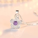 Collier pour femme avec fleur D404 5