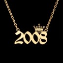 Collier pour femme avec l'année de naissance D240 3