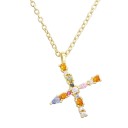 Collier pour femme avec la lettre de l'alphabet D698 24