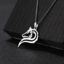 Collier pour femme avec loup D371 2