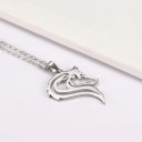 Collier pour femme avec loup D371 4