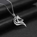 Collier pour femme avec loup D371 5