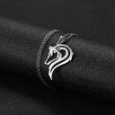 Collier pour femme avec loup D371 6