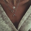 Collier pour femme avec lune et planète 1