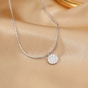 Collier pour femme avec pendentif rond D479 5