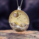 Collier pour femme avec pendentif rond D480 5