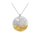 Collier pour femme avec pendentif rond D480 2