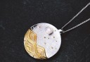 Collier pour femme avec pendentif rond D480 3