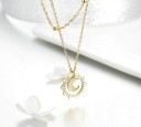 Collier pour femme avec soleil et lune 3