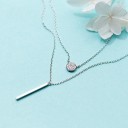 Collier pour femme avec un cercle et une tige 2
