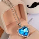 Collier pour femme CŒUR BLEU 2