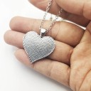 Collier pour femme en forme de cœur avec texte 2