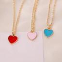 Collier pour femme en forme de cœur D176 1