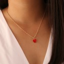 Collier pour femme en forme de cœur D176 2