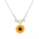 Collier pour femme tournesol 1