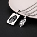 Collier pour femmes avec cœur 2 pièces 3