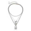 Collier pour femmes avec cœur et cadenas 2