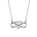 Collier pour femmes avec cœur et infini D357 6