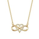 Collier pour femmes avec cœur et infini D357 5