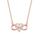 Collier pour femmes avec cœur et infini D357 7
