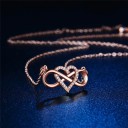 Collier pour femmes avec cœur et infini D357 2