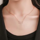 Collier pour femmes avec cœur et infini D357 3